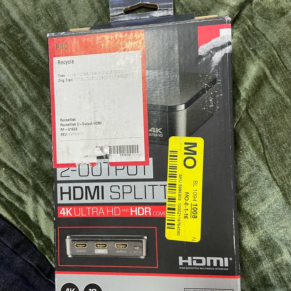2-Output HDMI Splitter - Black